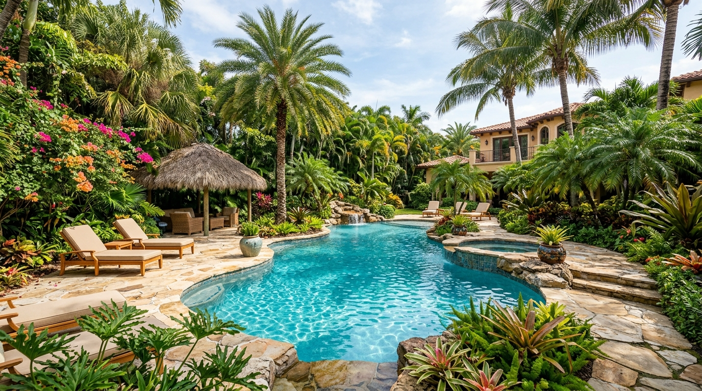 15 Lush Backyard Pool Landscaping Ideas for a Resort Style Oasis